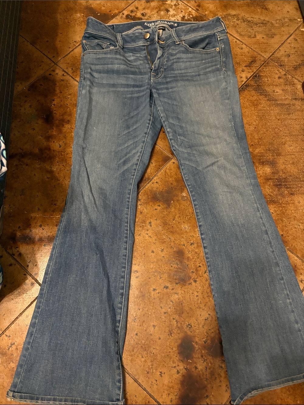 American Eagle Outfitters Women's Flare Jeans - Medium Blue